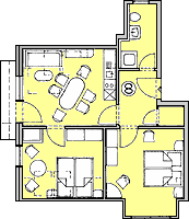 3-Raum Appartment